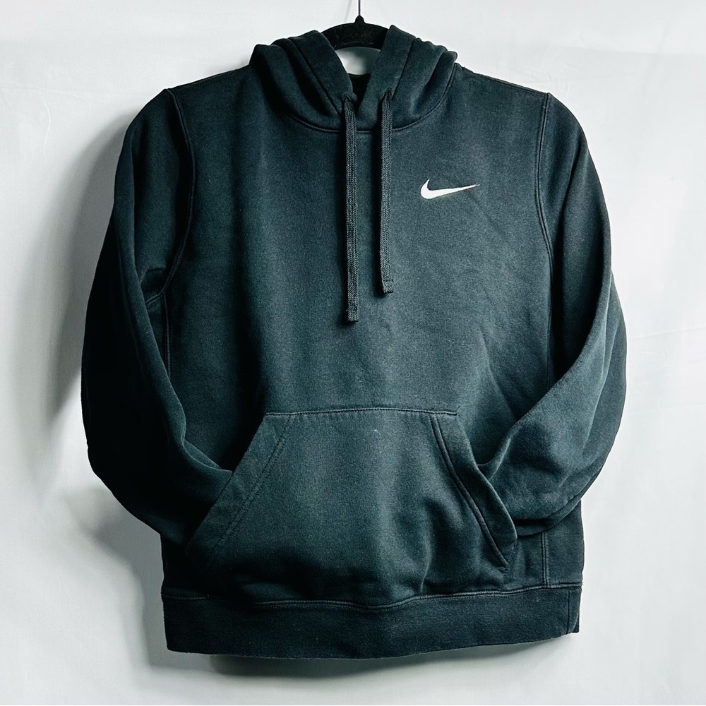 Nike Unisex Sz Small Black Kangaroo Pocket Long Sleeve Pullover Hoodie